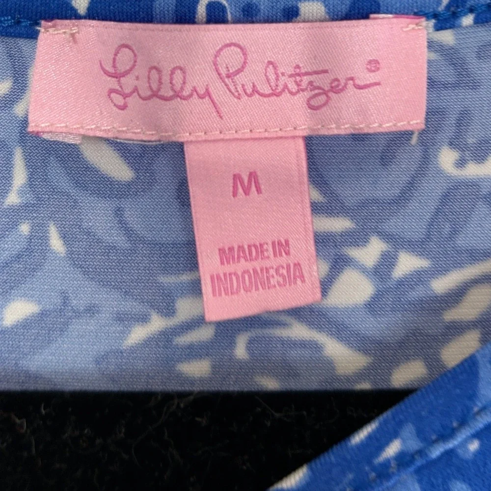 Lilly Pulitzer Give em shell Bay Blue Madeira NWOT Sleeveless‎ StretchMedium